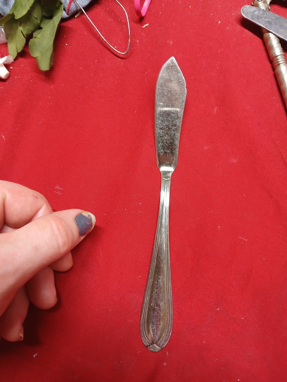 vintage master butter knife Hampton Silversmiths Stainless China 198